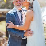 Zoe and Deon with their family and friends at their intimate micro wedding at Maison La Plage, Noosa.